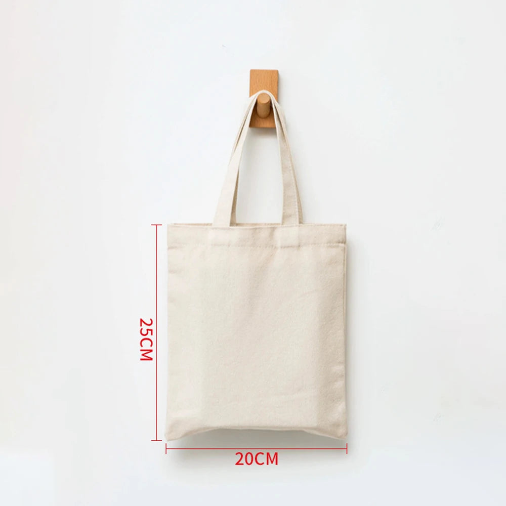 Large Capacity Folding Canvas Bag Reusable Shopping Bag Unisex Eco-friendly Tote Bags DIY Shoulder Bag Grocery Handbag Oasis Select Beige1-25X20CM