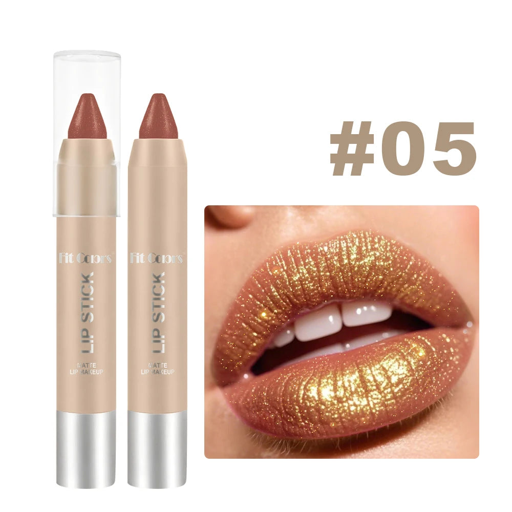 Fit Colors Metallic Pearl Lipstick – Waterproof & Volumizing Metallic Pearl Lipstick Oasis Select 05