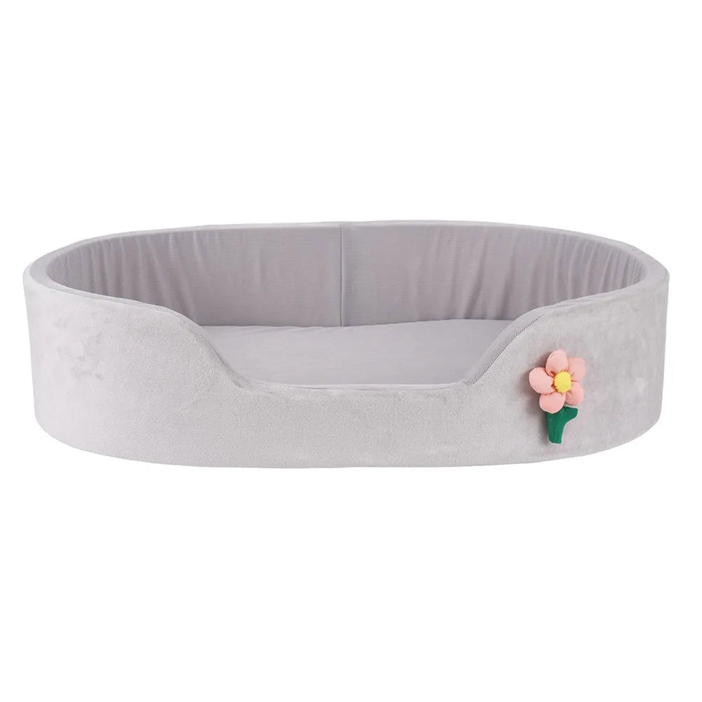 Summer Ice Silk Cool and Breathable Pet House, All-season, Detachable and Washable Dog House, Pet Ice Pad and Dog Bed Oasis Select Gray 65x45x14cm