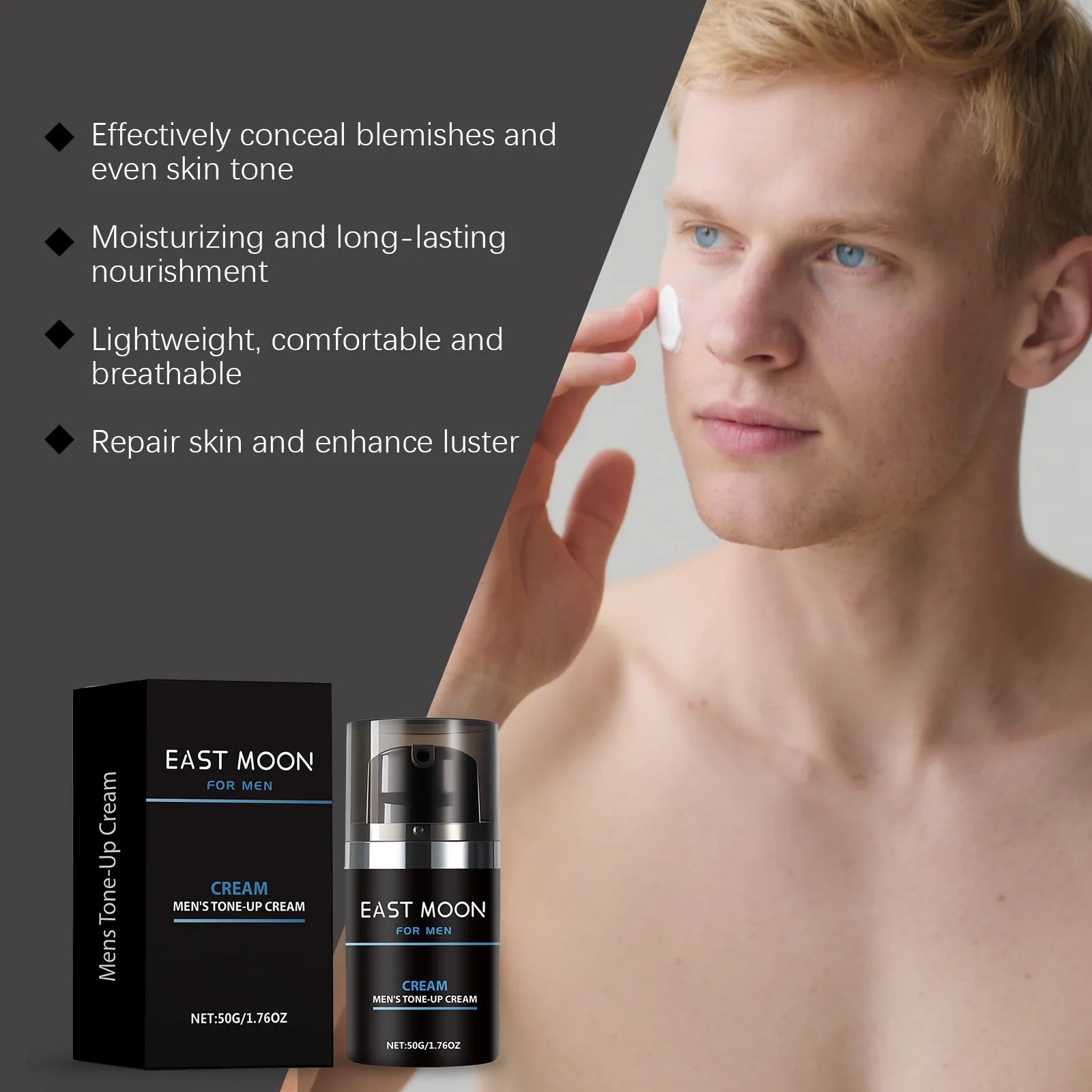 Men's Concealer Cream Nourishing Brightening Skin-Friendly Natural Conceal Fresh Hydrating Improves Dullness and Fatigue Concea Oasis Select
