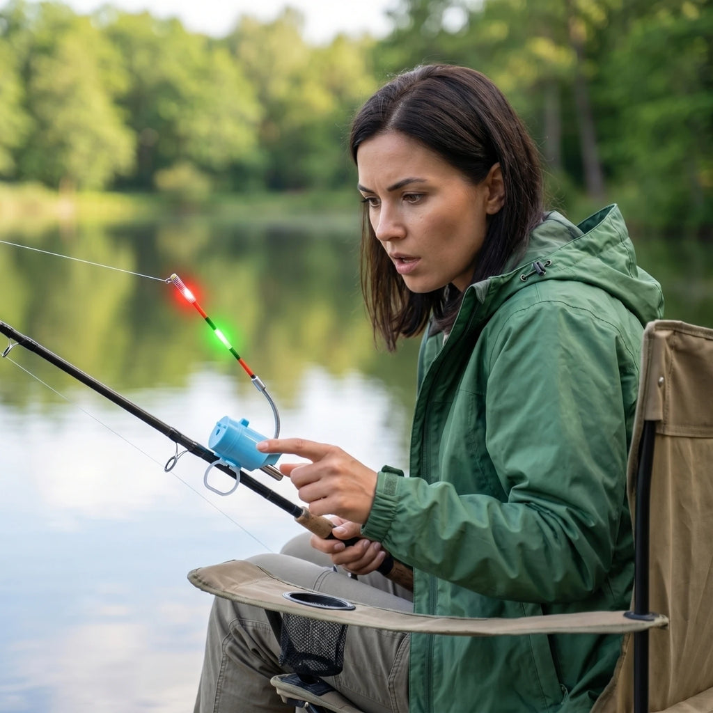 NEW! High Sensitivity Fishing Float Alert For Rods, Electronic LED Fishing Sound Alarm, Night Fishing Rod, For Rod Tip Detection Oasis Select