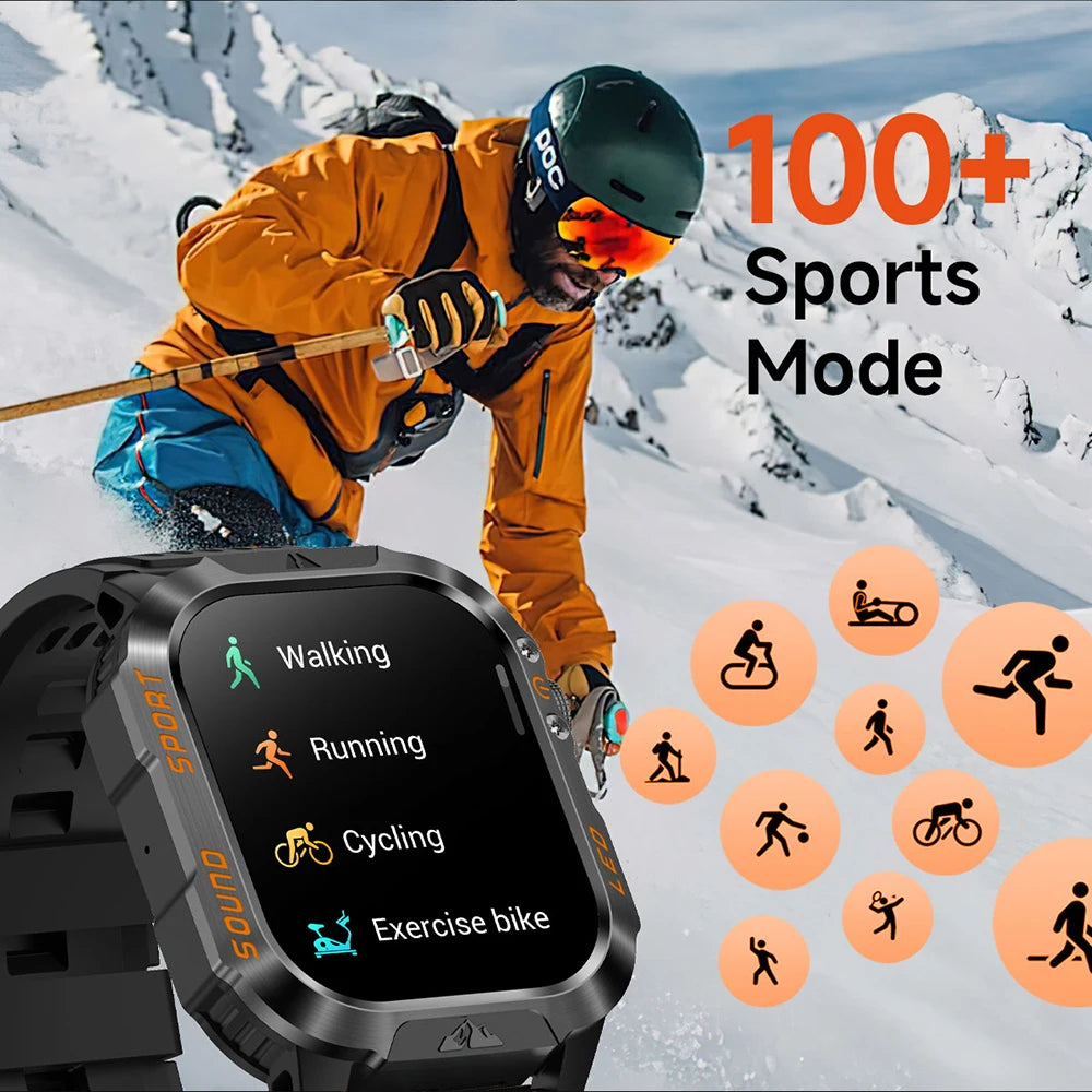 Ola Esporte HT30 Military Smartwatch | LED Flashlight & BT Call
