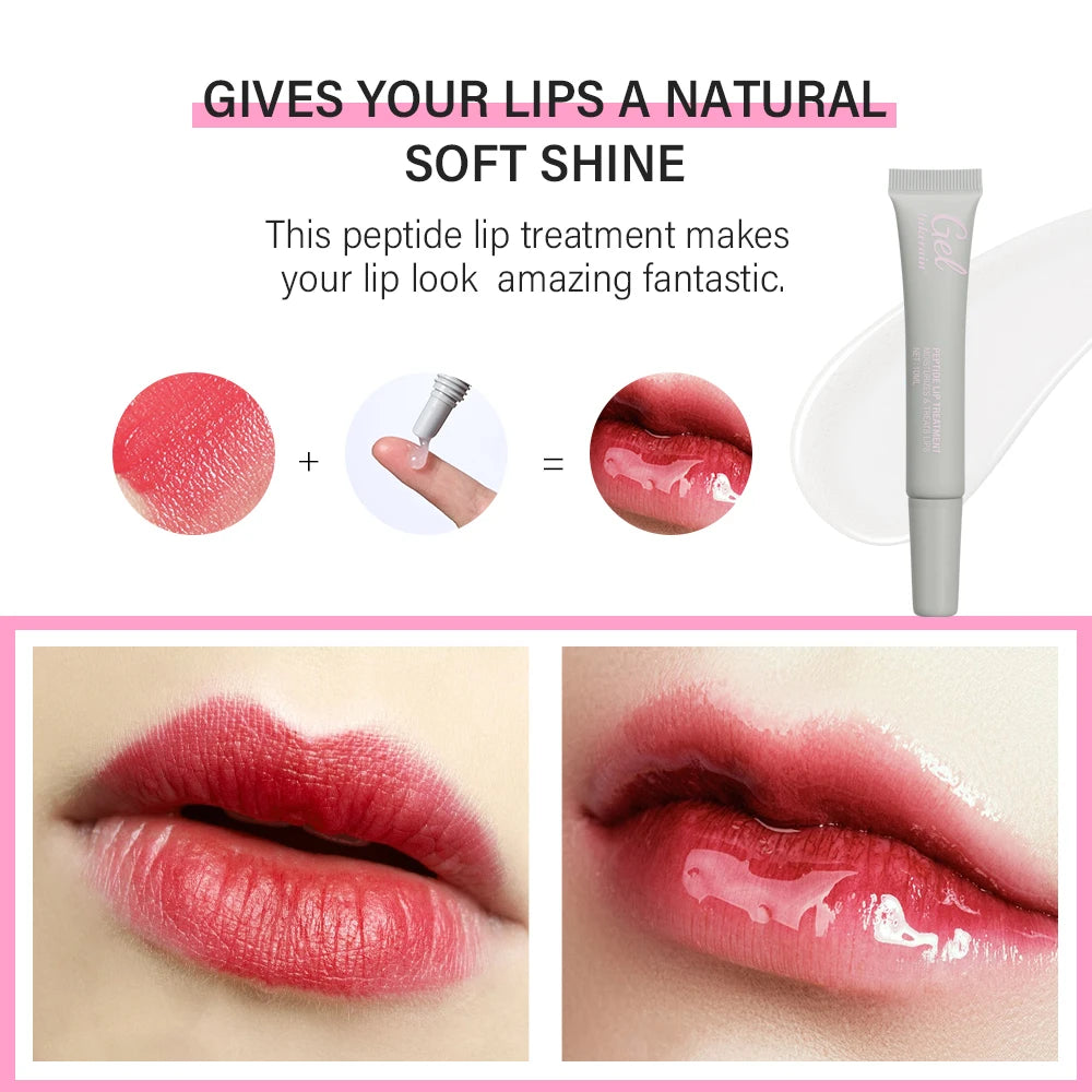 Moisturizing Lip Balm Nourishes Peptide Moisturizes Lightened Remove Dead Skin Lip Lines Anti-chapping Caramel Lip Care Gel Oasis Select