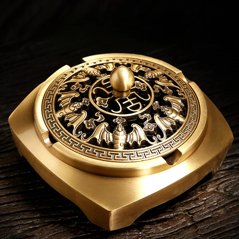 Pure copper pan incense burner household sandalwood incense creative incense insert incense burner decoration Oasis Select