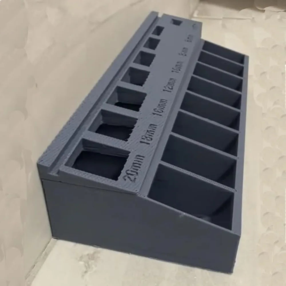 New With 7 Measuring Slots M3 Bolt Sorter Portable Practical Screw Toolbox Organizer Screw Length Sorter Tray Nails Oasis Select Grey