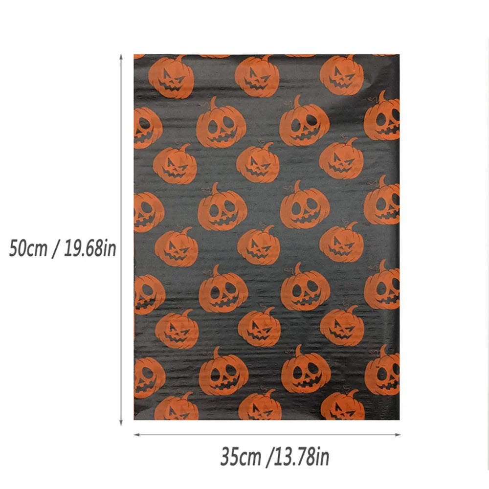 20 Sheet Halloween Wrapping Paper, Skull/Spider Web Pattern Gift Wrap Tissue Paper Decorative Craft Paper for Party Oasis Select