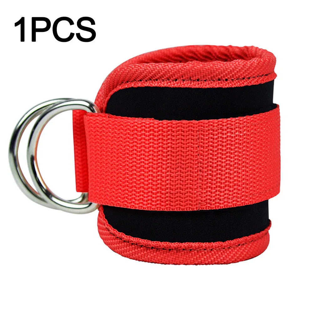 Ankle Straps Leg Strength Workouts Pulley Adjustable D-Ring Support Cuffs Sports Exercises Fitness Home Gym Booty Workouts Oasis Select Red
