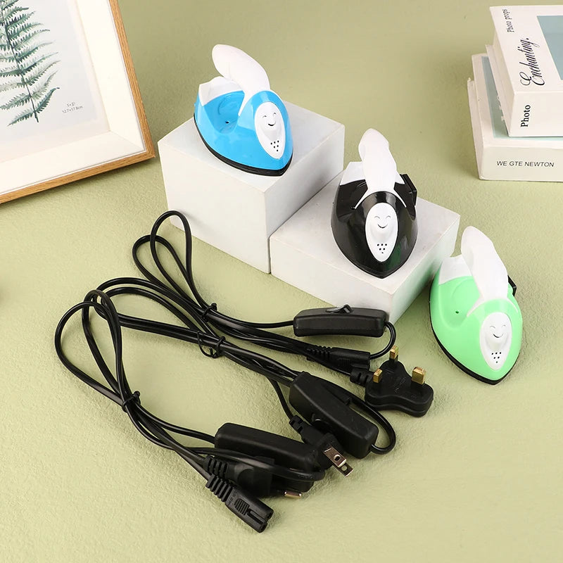 EU/US/UK Plug Mini Craft Iron Electric Iron Portable Handy Heat Press Diy Small Iron For Ironing Clothes Laundry Appliances Oasis Select