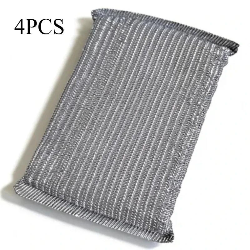 4/6 pieces of soft kitchen cleaning sponge, without scratches, suitable for various surfaces, including cookware and utensils. Oasis Select silvery 4 Pcs