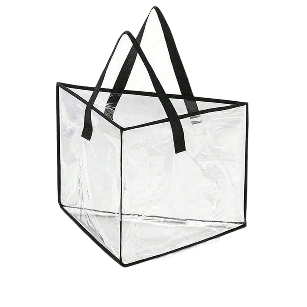 Clothes Hanger Organizer Large Capacity Triangle Storage Bag Foldable with Handle Space-Saving Clear Transparent for Wardrobe Ho Oasis Select Clear 2pcs