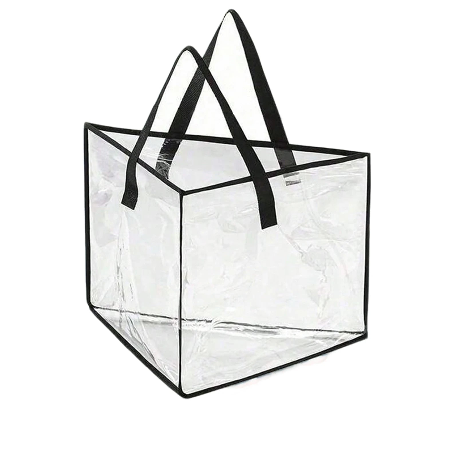 Clothes Hanger Organizer Large Capacity Triangle Storage Bag Foldable with Handle Space-Saving Clear Transparent for Wardrobe Ho Oasis Select Clear 2pcs