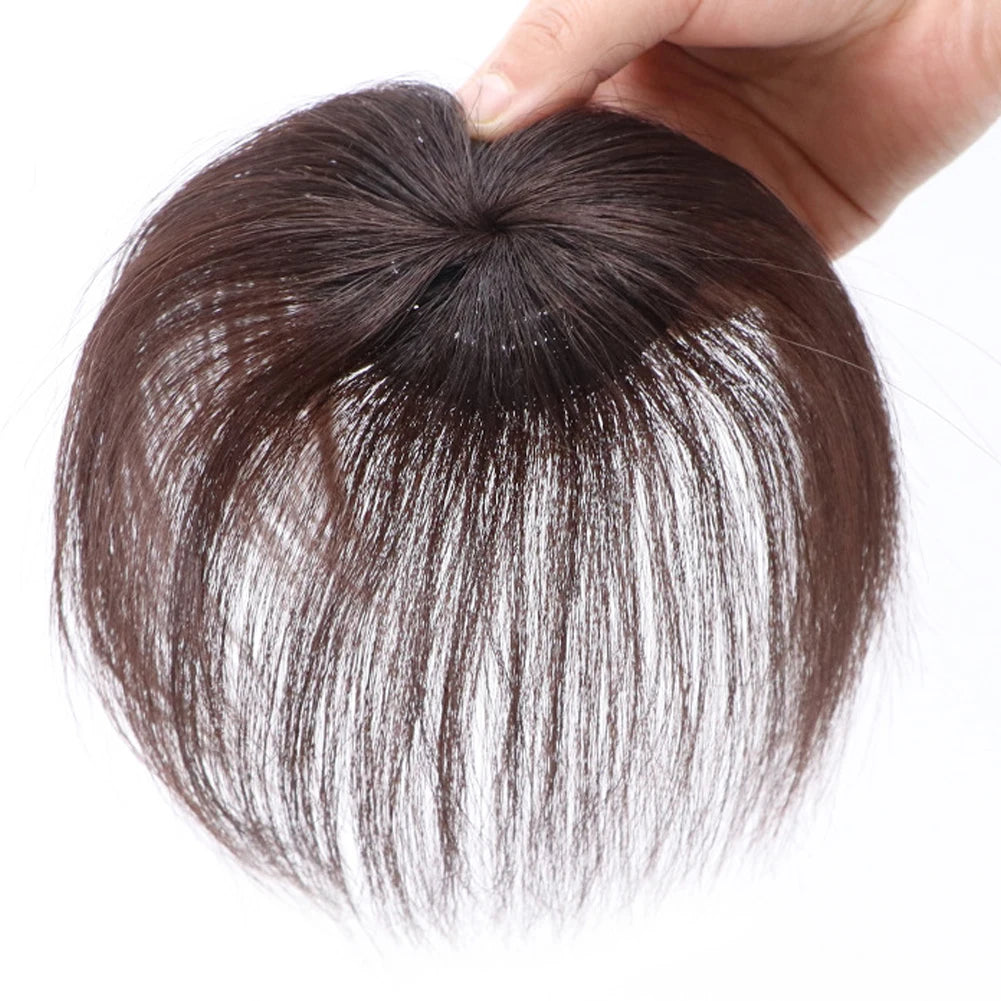 Clip-On Hair Topper – Seamless Short Straight Coverage Wig
