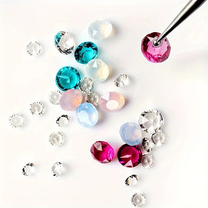 Stainless Steel Nail Pen Point Rhinestone Pen-Dual End Stainless Steel Design,Different Sizes Nail Point Rhinestone Painting Flo Oasis Select