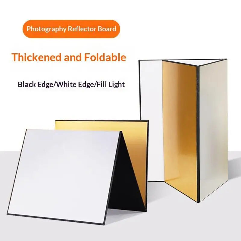 3-in-1 Foldable Photography Reflector Board Durable Paperboard Light Diffuser for Home Studio Product Shooting Oasis Select
