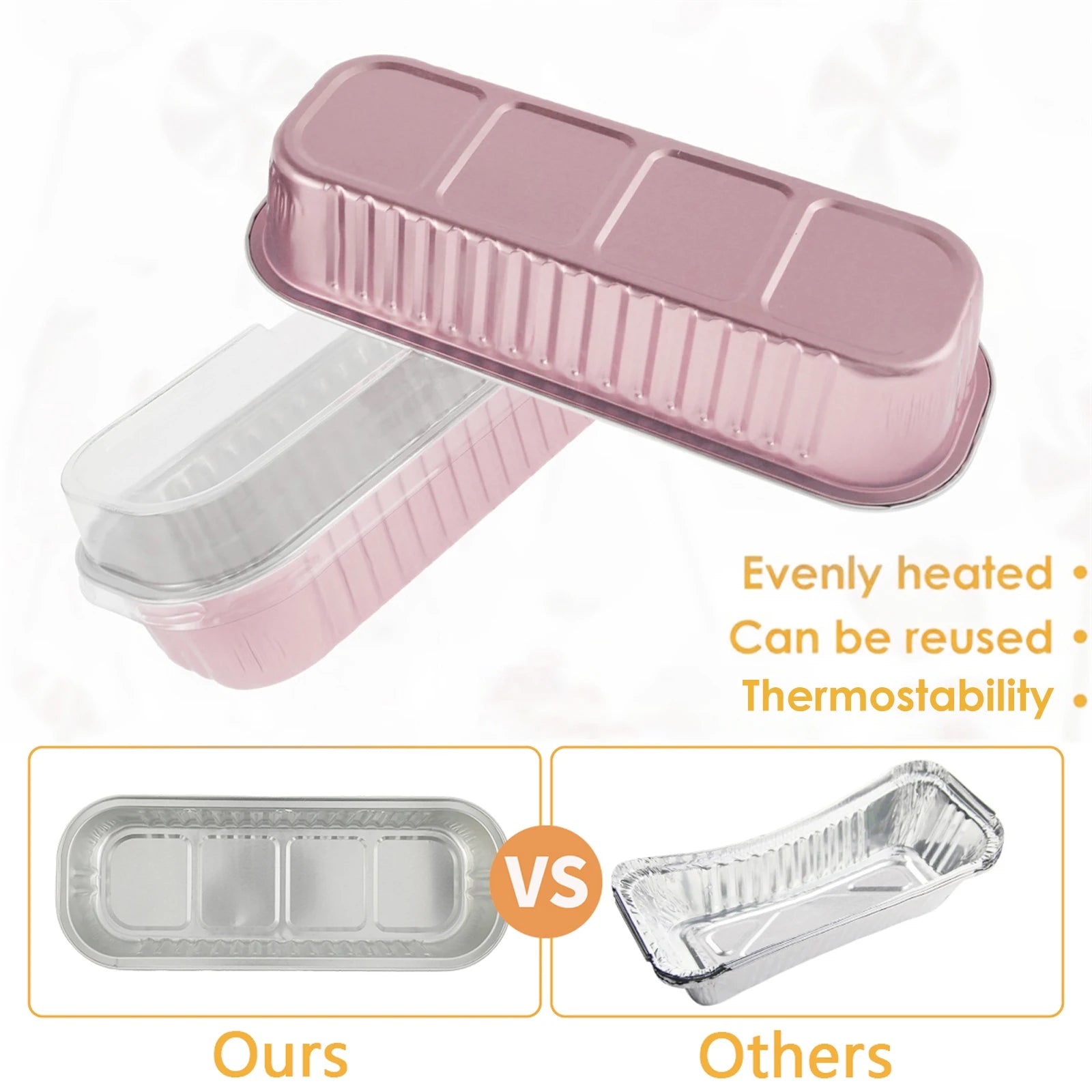 50Set Mini Loaf Pans with Lids and Spoons 6.8oz Rectangle Aluminum Foil Baking Pan Mini Bread Container Heat-Resistant Cake Pans Oasis Select