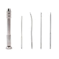 Leather Sewing Needles Kit, Set Contains Silver Leather Sewing Awl, 4 Piece Needle Suitable for Leather Canvas Tent Oasis Select Awl with 4 Needles
