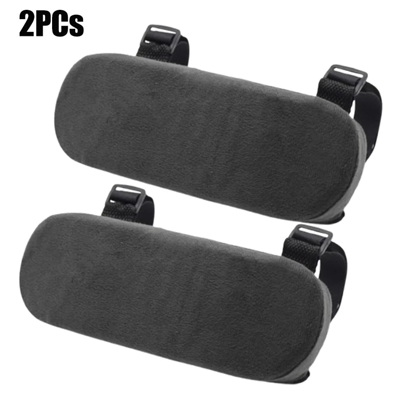 Soft Armrest Cushion PP Sponge Foam Armrest Cushion 1/2PCS for Home Office Chair Computer Gaming Elbow Pad Removable Washable Oasis Select Black-2PCS 23.5x7.5x3cm