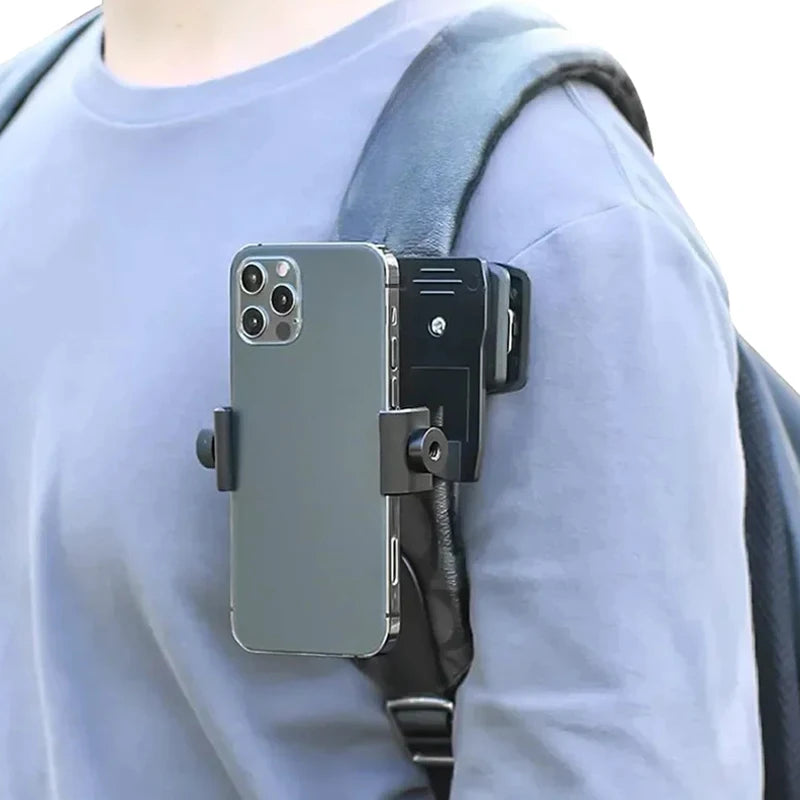 1Pcs Anti-Slide Backpack Strap Clip Mount Adjustable Phone Holder Outdoor Live Video Stand Clamp Mount Oasis Select Default Title