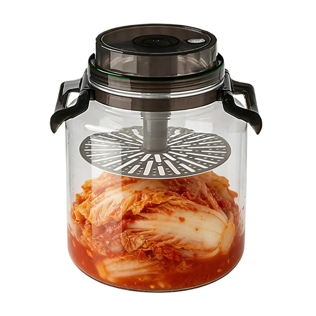 Pickle Jars 5L Airtight Round Storage Canister with Handle Pickle Holder for Brewing Kitchen Pantry Counter Countertop Food Oasis Select