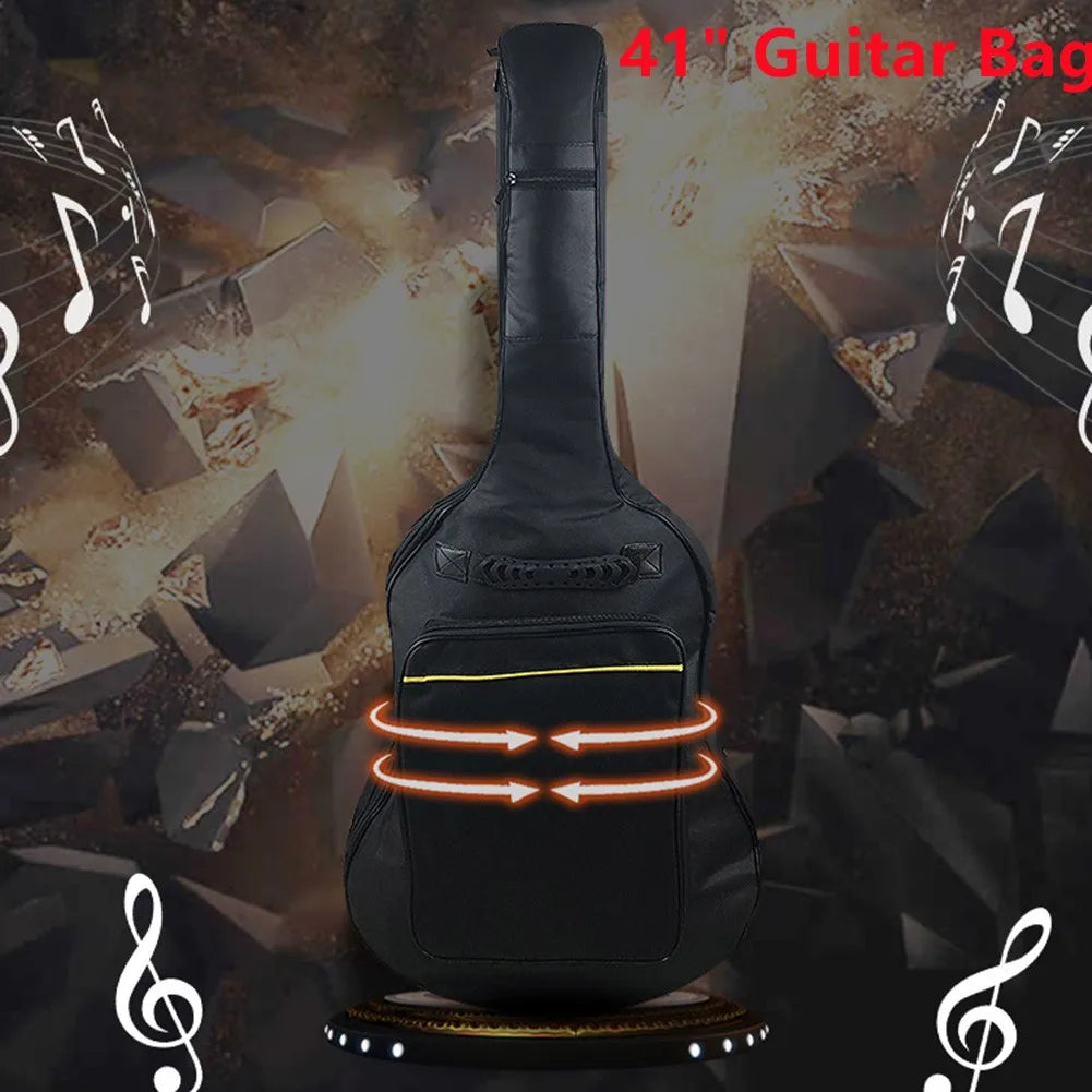 41Inch Guitar Bag Backpack Waterproof Bags Rip-stop Oxford Nylon Double Strap Padded Black Guitar Case Gig Bas Guitars Backpacks Oasis Select