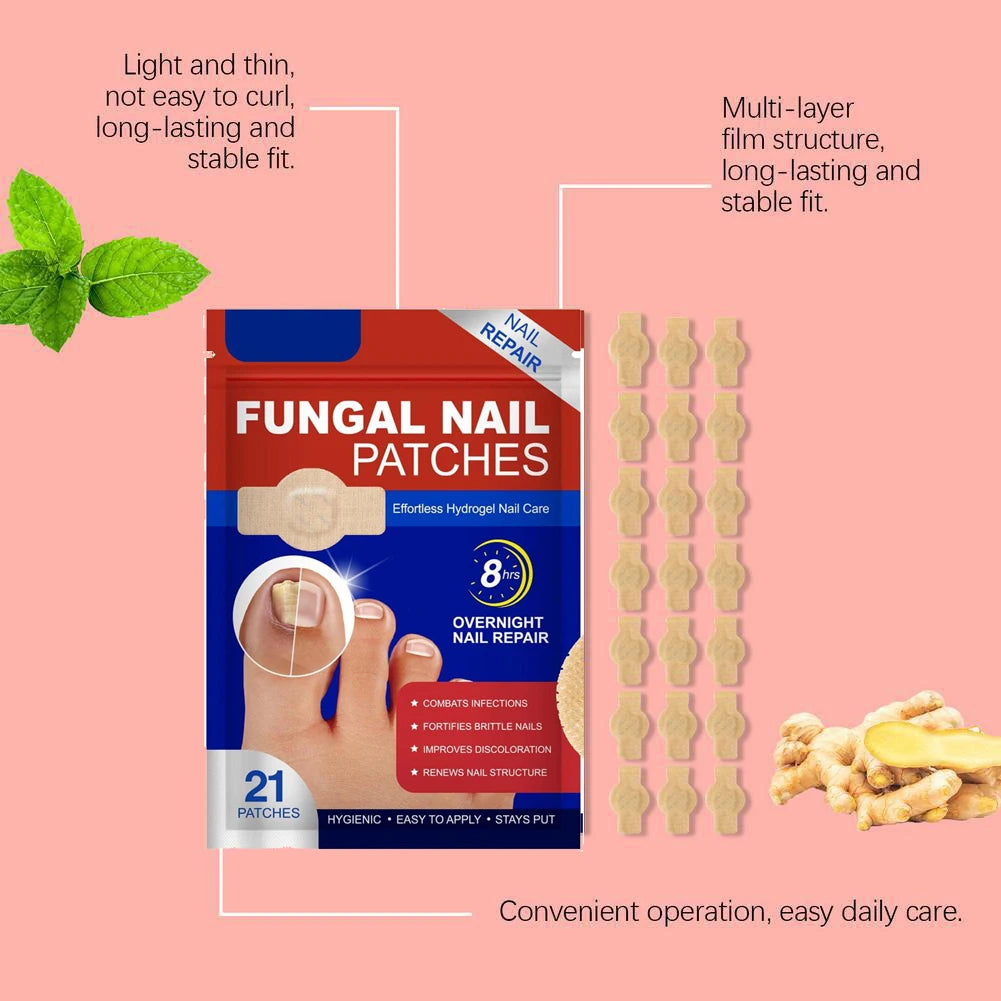 Toenail Fungus Repair Patches – 21pc Waterproof Nail Treatment Nail Treatment Patch Oasis Select