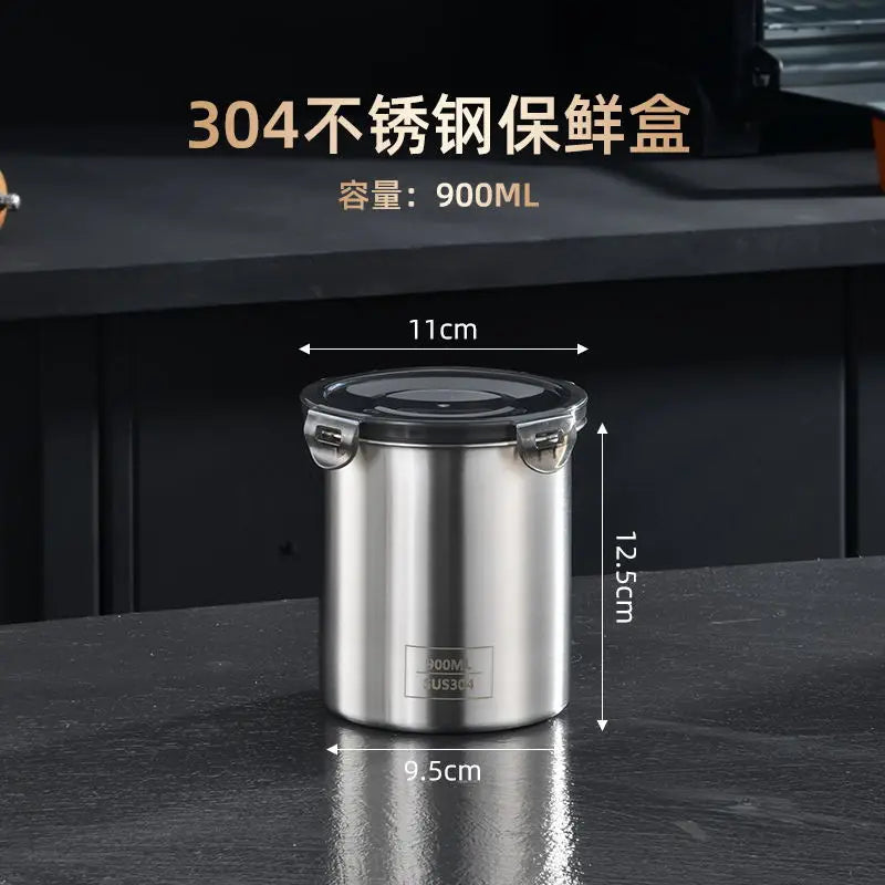 Vacuum Sealed Jug Coffee Beans Stainless Steel Airtight Container Kitchen Food Grains Candy Preserves Freshness Storage Jar Oasis Select 900ML