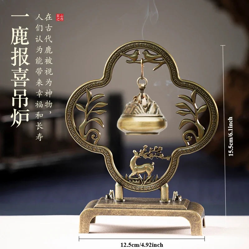 Welcome Pine Incense Burner Decoration Household Indoor Hanging Incense Burner Chinese Retro Censer Oasis Select D