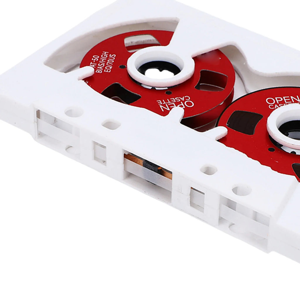 Blank Cassette Tape Reel to Reel Blank Cassette Tape Double Sided 50 Minute Music Recording Cassette Tape with Transparent Box Oasis Select