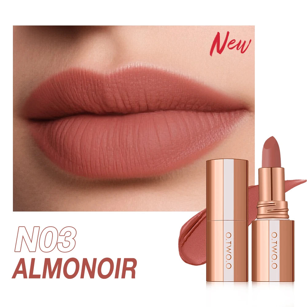 O.TWO.O Matte Lipstick – 24H Waterproof Velvet Lip Tint