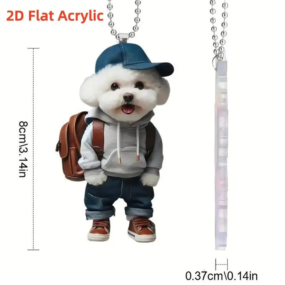 1PCS Christmas Tree Pendants Acrylic Cute Cat Hanging Ornaments for Wall Xmas Tree Decorations Party Supplies New Year Gifts Oasis Select Style B