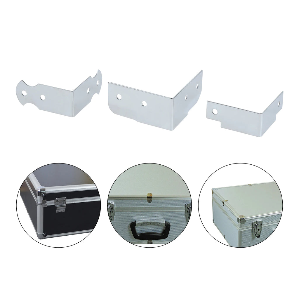 4Pcs Flight Case Corner Protector Guard Bracket Edge Corner for Industrial Equipment Aluminum Box Flight Case Corner Protectors Oasis Select