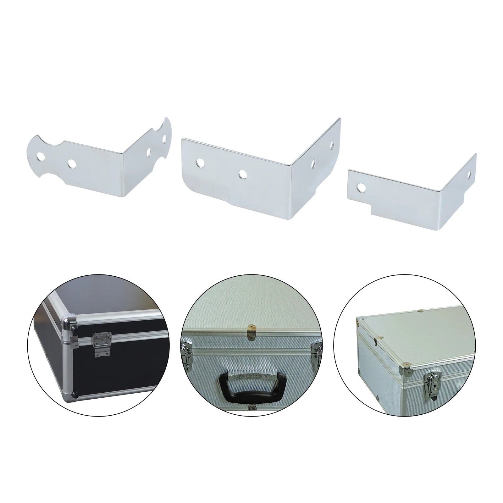 4Pcs Flight Case Corner Protector Guard Bracket Edge Corner for Industrial Equipment Aluminum Box Flight Case Corner Protectors Oasis Select