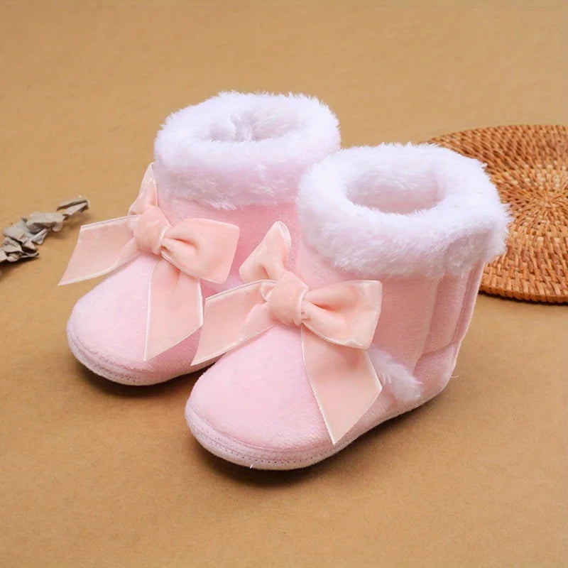 New Fashion Comfortable Shoes Newborn Baby Girls Boys Soft Booties Solid Pompom Snow Boots Infant Toddler Newborn Warming Shoes Oasis Select Pink
