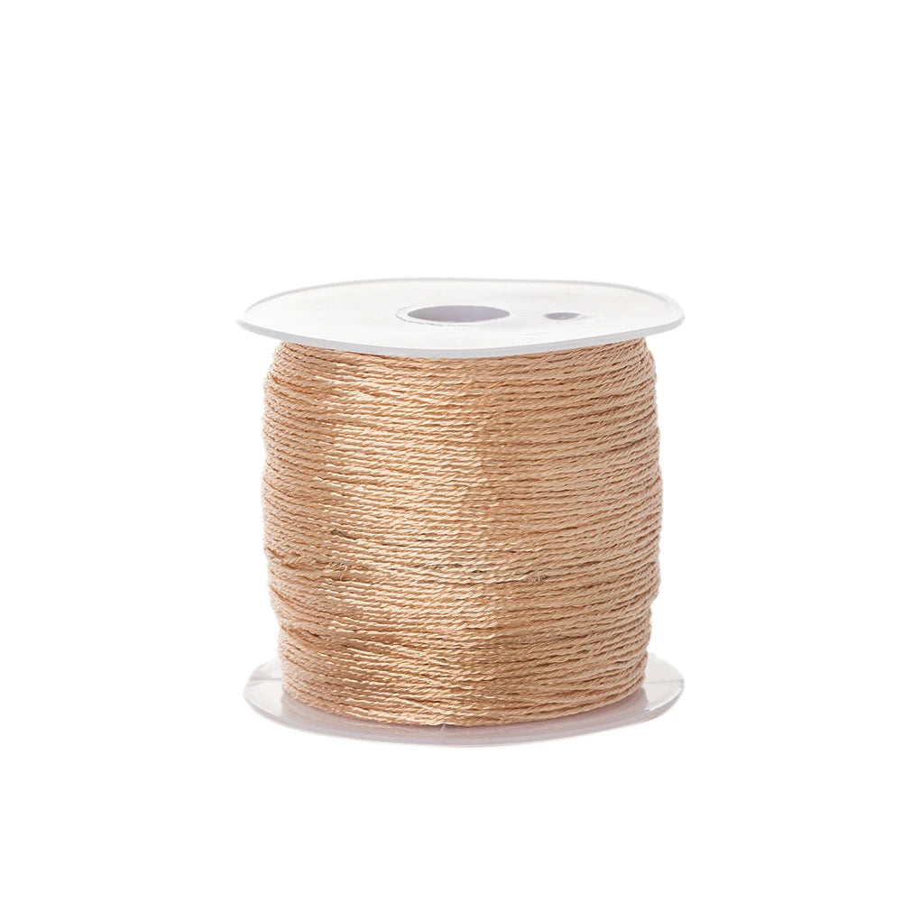 50m Crafts Nylon Cord Jewelry Making Beading Braided Satin String