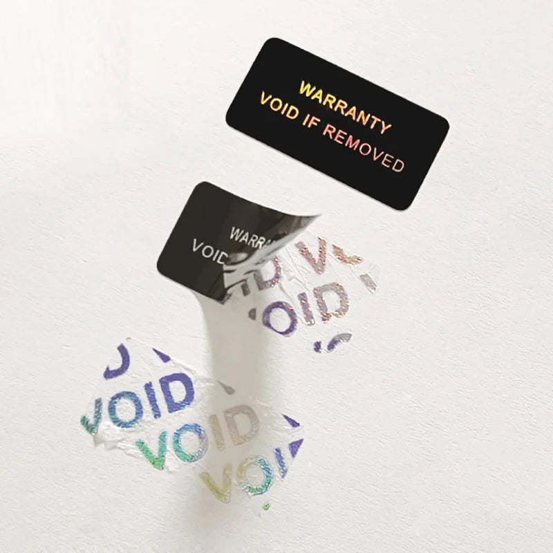 100Pcs Warranty Protection Sticker Security Seal Brittle Paper Tamper Proof Warranty Void Label Stickers Adhesive Label Oasis Select