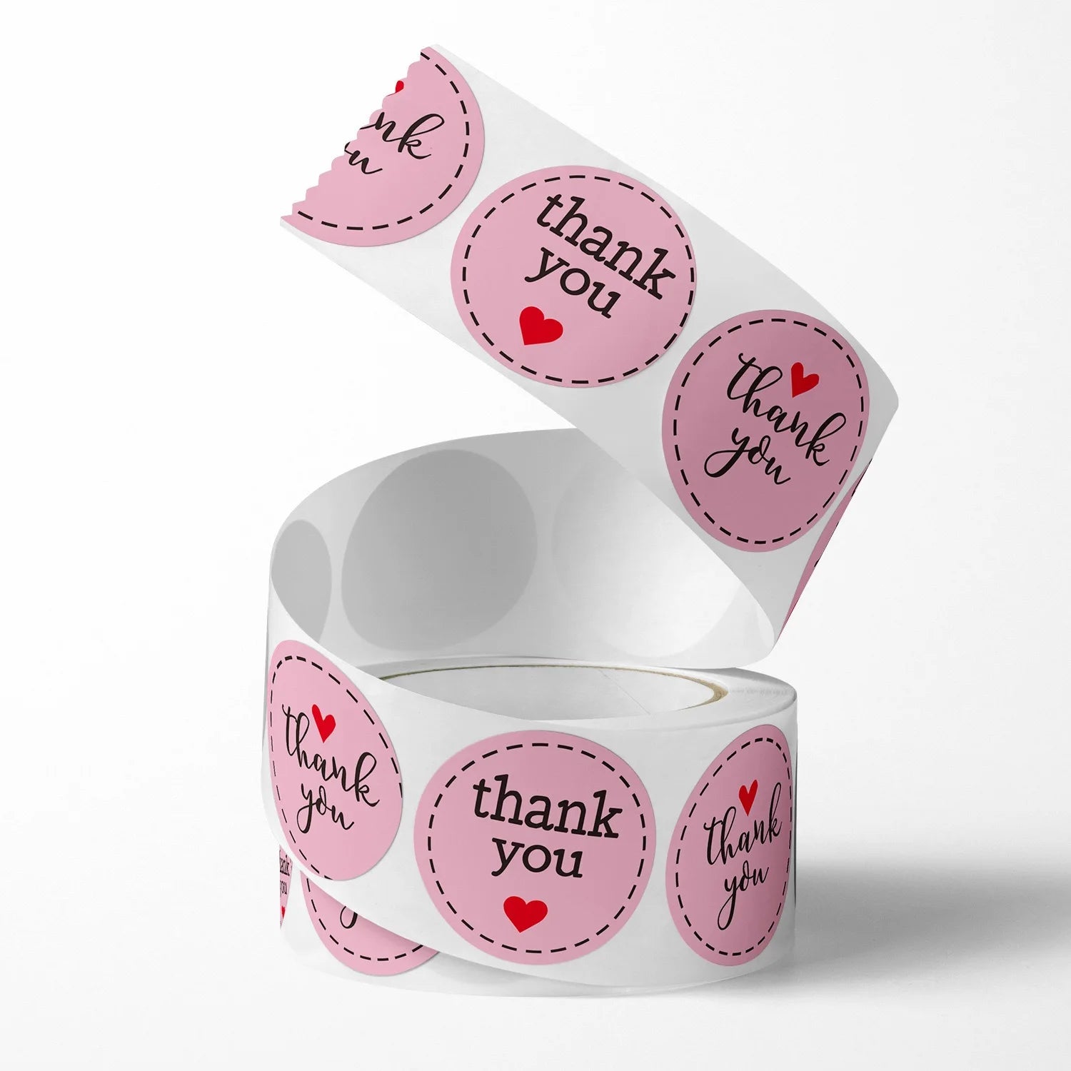 500pcs/1 roll love heart roll stickers, thank you stickers, sticker craft stickers, wedding birthday decoration labels Oasis Select