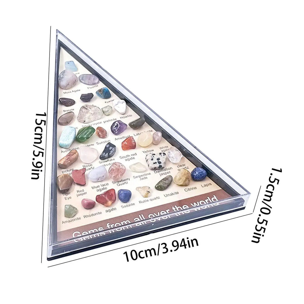 36-Piece Rock & Mineral Geology Gem Kit | Natural Crystals