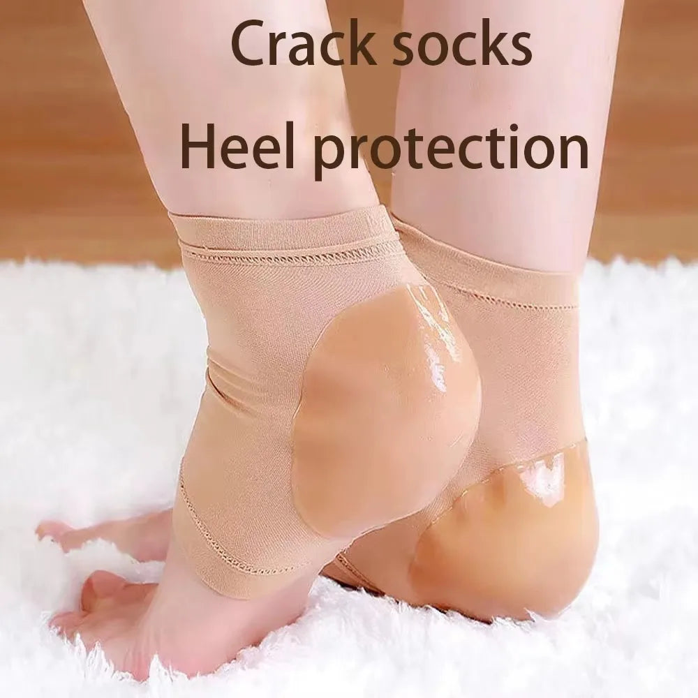 Silicone Gel Heel Cover Sock – Moisturizing & Cushioning Heel Sock Cover Oasis Select