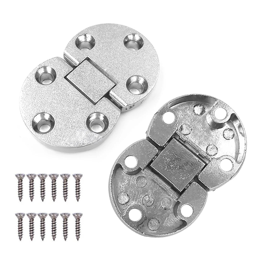 Zinc Alloy 180 Degrees Folding Table Hidden Hinge Table Embedded Hinge Furniture Cabinet Concealed Connector Bracket W/Screws Oasis Select