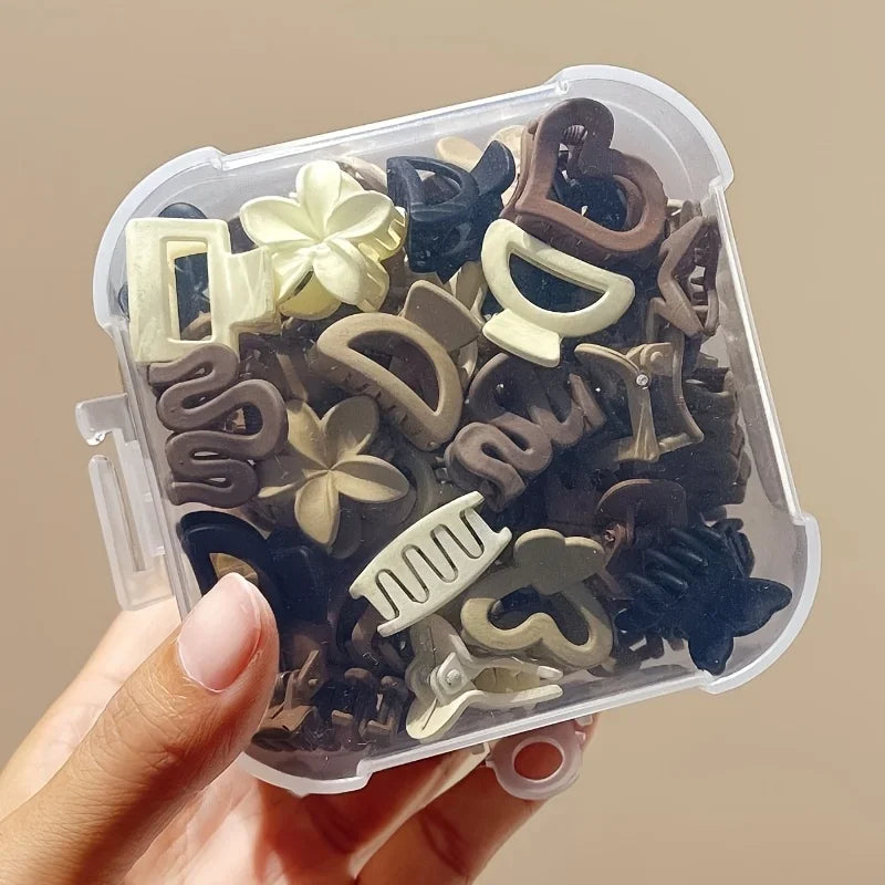 10/20/30pcs Mini Hair Clips Set – Beige Neutral Tones, Mixed Styles for Everyday, Travel & Gifting Oasis Select