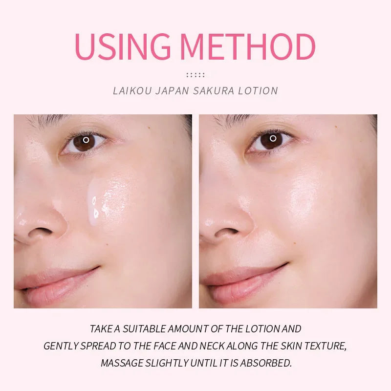 LAIKOU Sakura Face Lotion Moisturizing Essence Shrink Pores Repairing Improve Skin Elasticity 100ml Oasis Select