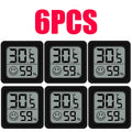 6PCS Mini Digital Thermometer Hygrometer Indoor Temperature LCD Electronic Monitor Hygrometer Outdoor Room Baby Oasis Select 6PCS-Black