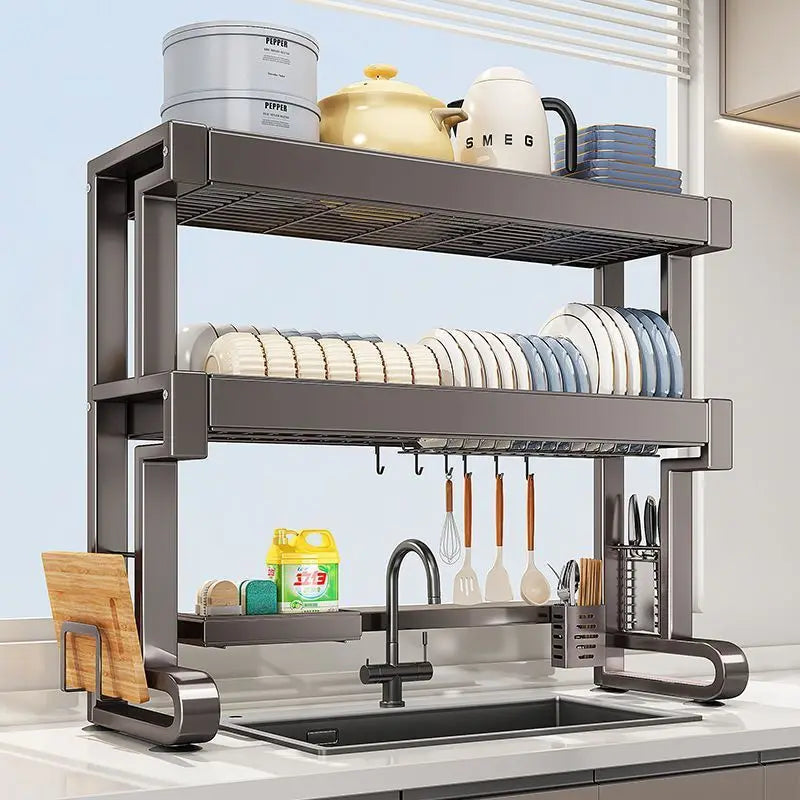 Dish Storage Rack Kitchen Sink Shelf Dish Drain Rack Sink Dish Shelf Oasis Select