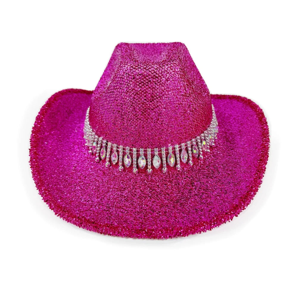 Women's Rhinestone Cowgirl Hat | Wide Brim Western Sun Hat