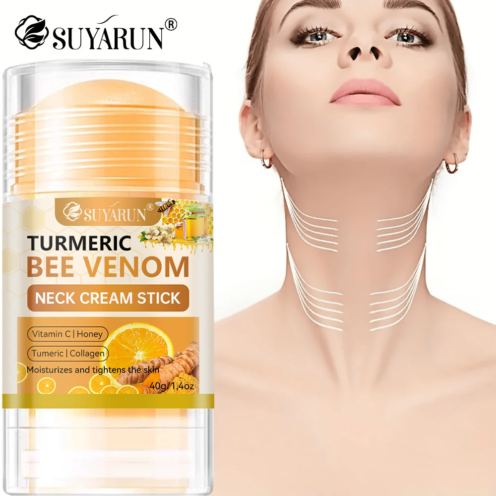 SUYARUN Turmeric Bee Venom Neck Cream Stick - Anti-Aging Firming, Wrinkle Reduction, Portable Moisturizer for all people. Oasis Select