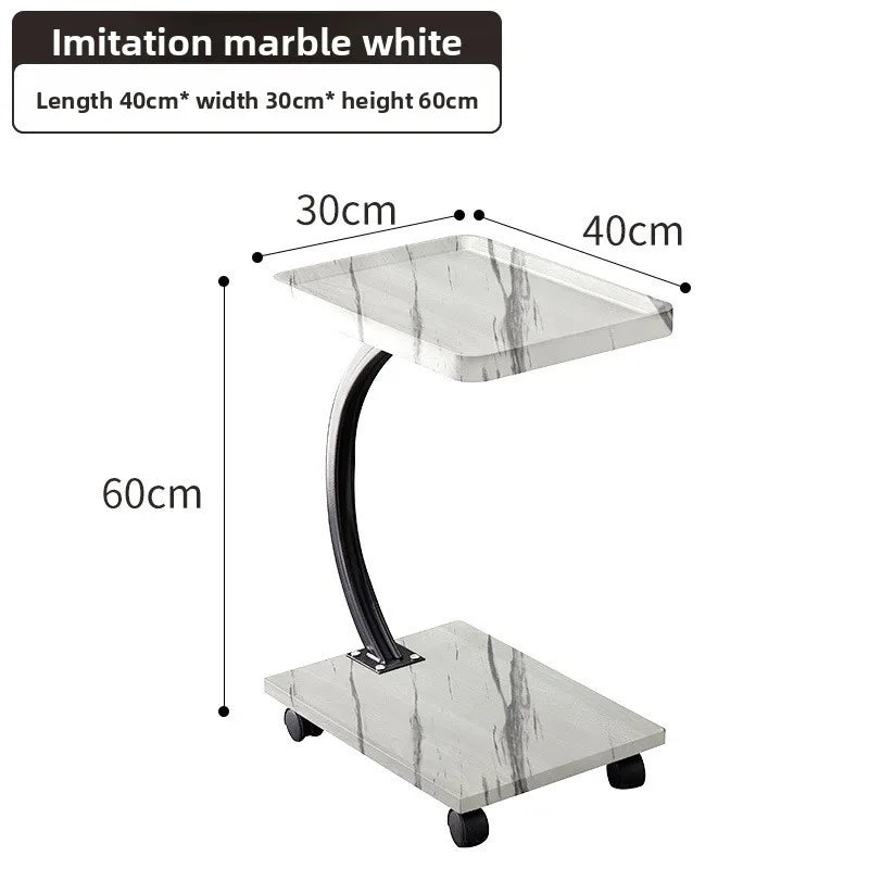 Multi-functional Sofa side table removable mini small coffee table small table with wheels sturdy and durable Oasis Select White A