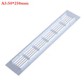 Vents Perforated Sheet Aluminum Alloy Air Vent Grille White Wall Ducting Ventilation Cover Web Plate Ventilation Grill Oasis Select 50x250mm