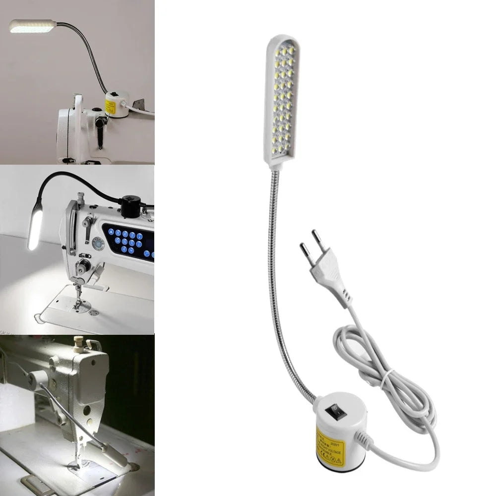 LED Sewing Machine Lamp 360 Flexible Adjustable Gooseneck Work Lamps Industrial Lights with Magnetic Base for Workbench New 2024 Oasis Select