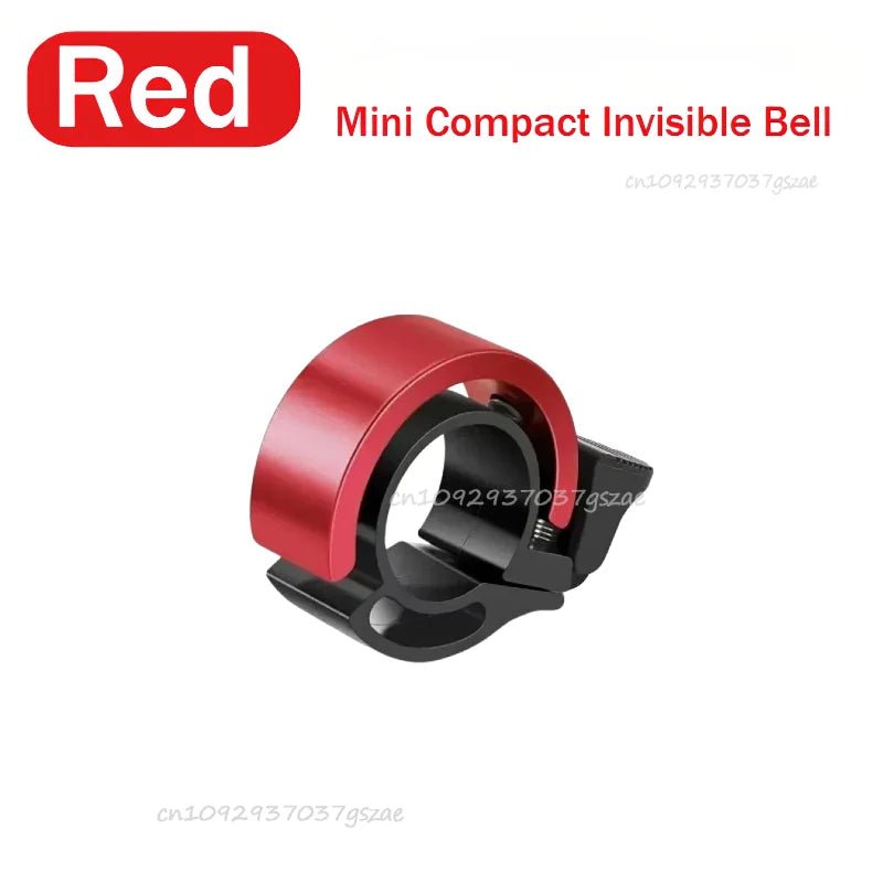 Invisible Alloy Bicycle Bell Loud Clear Sound Warning Alarm Universal Handlebar Bike Ring for Road Cycling Safety Accessories Oasis Select 1PCS-RED