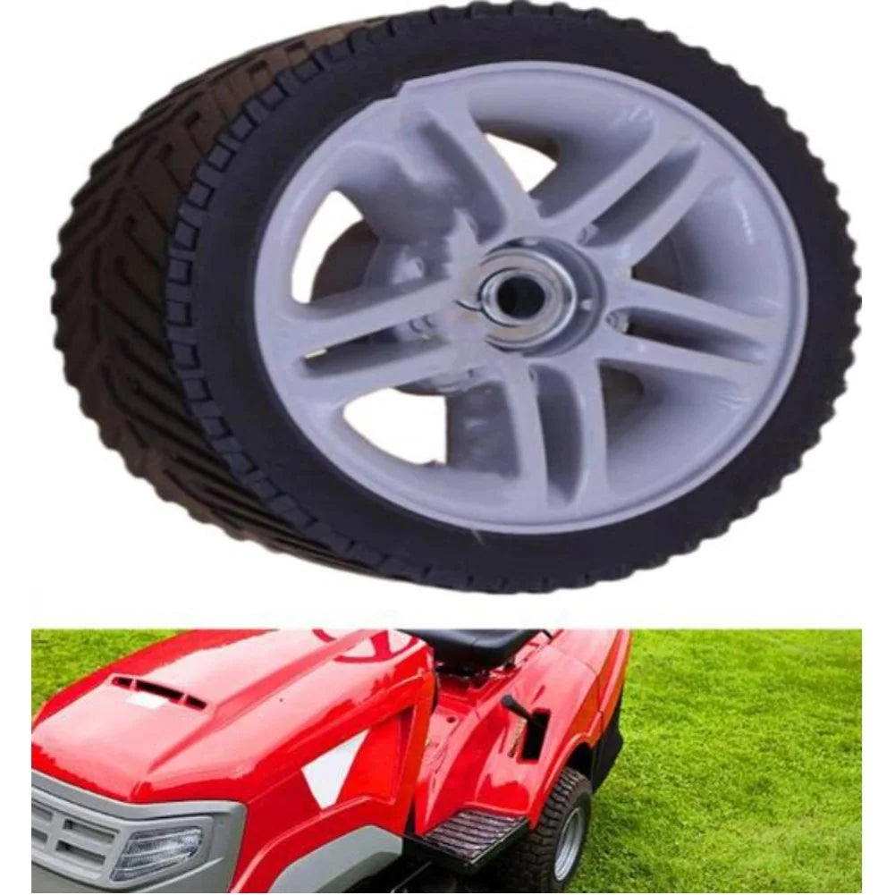 Lawn Mower Wheel Set Black 17cm Front 20mm Rear Smooth Rolling Replacement Parts For Grass Cutter Garden Equipment Oasis Select